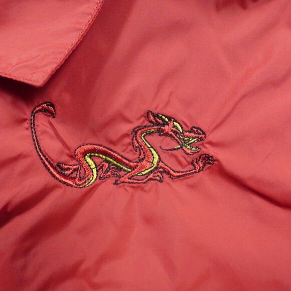Disney Mulan Mushu Red Coach Jacket Men’s Size Large - Picture 3 of 12